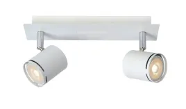 lampa-sufitowa-scienna-reflektory-podwojna-biala-z-zarowkami-3000k-lucide