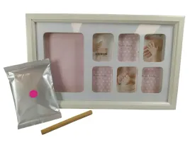 ramka-dziecieca-glinka-odcisk-bobas-rozowy-gips