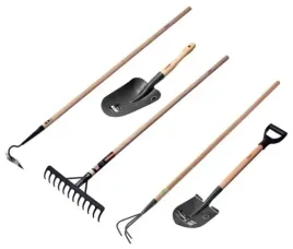 zestaw-5-motyka-grabie-spulchniacz-saperka-lopatka