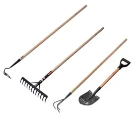 narzedzia-ogrod-motyka-grabie-spulchniacz-saperka