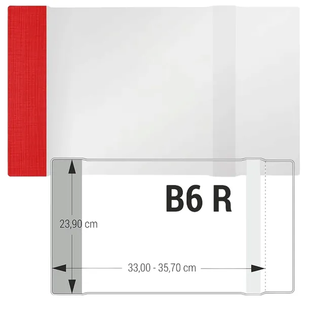 Okładka na książkę B6 regulowana 23,9 x 33,0-35,7 Biurfol zakładki kolor