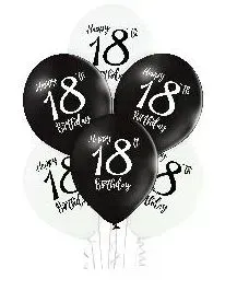 balony-18-te-urodziny-6szt-mix-czarno-biale-dekoracja