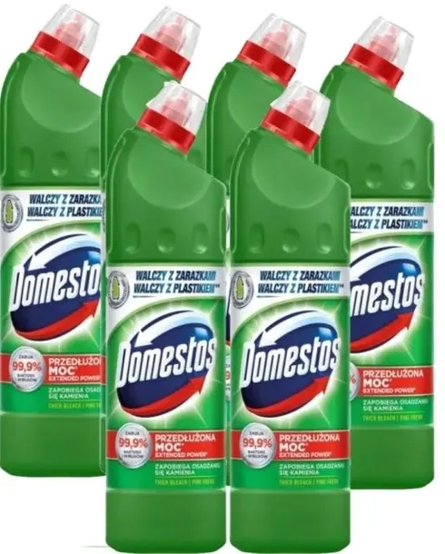 DOMESTOS Płyn do WC Pine Fresh 750 ml x 6szt