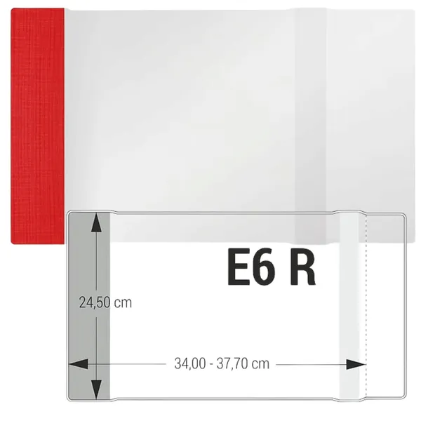 Okładka na książkę E6 regulowana 24,5 x 34,0-37,7 Biurfol zakładki kolor