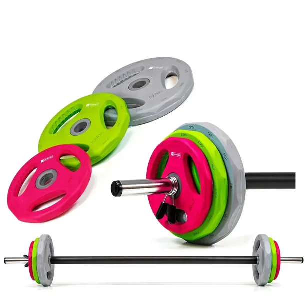 Zestaw sztanga B - PUMP 20KG OBCIĄŻENIE regulowana FITNESS obciążenia METAL