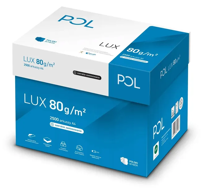 Papier biurowy POL format A4 80g 2500 arkuszy