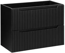 czarna-szafka-pod-umywalke-80-cm-wiszaca-ryflowane-fronty-2-szuflady-mdf