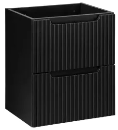 czarna-szafka-pod-umywalke-50-cm-wiszaca-ryflowane-fronty-2-szuflady-mdf