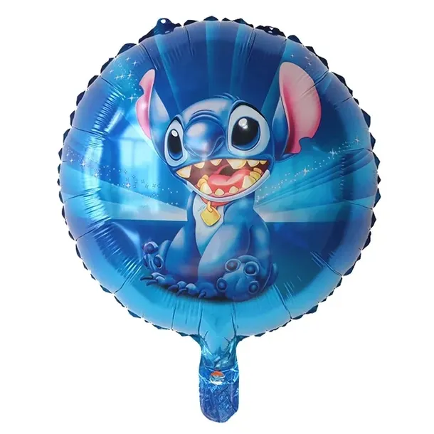 Balon foliowy okrągły urodzinowy bajka Lilo i STITCH postać 45 cm urodziny