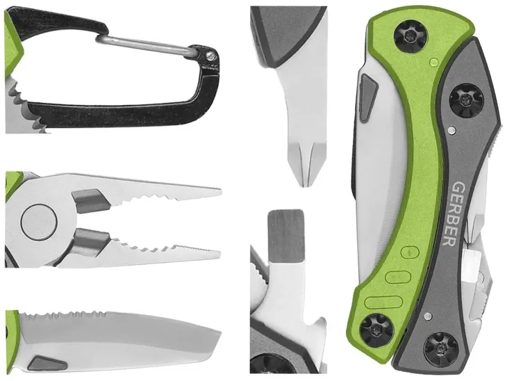 multitool-gerber-crucial-zielony-narzedzia-nozyczki-otwieracz-do-kapsli-pila-przecinak-srubokret-krzyzakowy