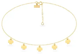 zlota-bransoletka-choker-koniczynka-celebrytka-585