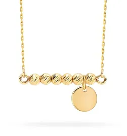 zloty-lancuszek-kolko-kulki-diamentowane-14kt