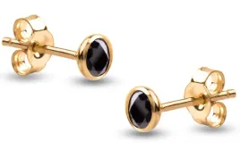 zlote-kolczyki-na-sztyft-onyx-585-14kt