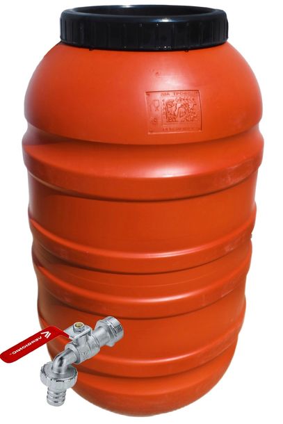 ZBIORNIK NA DESZCZÓWKĘ- Wodę Beczka Pojemnik 220l - MOCNA + KRAN STALOWY