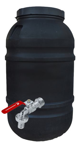 Zbiornik na wodę deszczową Beczka zboże Pojemnik 220l - MOCNA +KRAN STALOWY