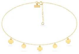 zlota-bransoletka-choker-kolko-koniczyna-333