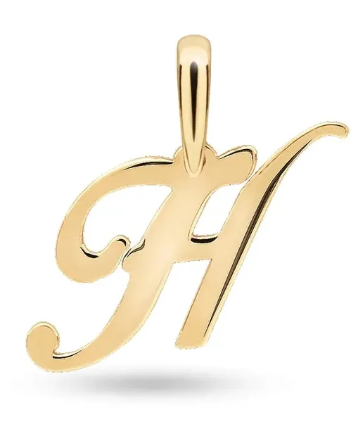 ZŁOTA MODNA ZAWIESZKA LITERKA H 585