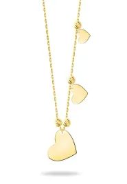 zloty-lancuszek-serduszka-kulki-diamentowane-14kt