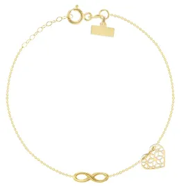 zlota-bransoletka-na-noge-infinity-serce-love-333