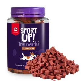 treserki-dla-psa-maced-sport-up-miesne-kostki-z-wolowina-sloik-300g