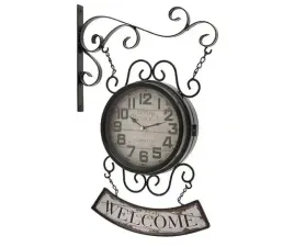 zegar-dworcowy-dwustronny-welcome-czarny-51-x-33-x-11-cm