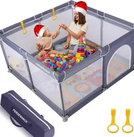 kojec-dla-niemowlat-skladany-127x127cm-z-torba-i-pierscieniami-szary