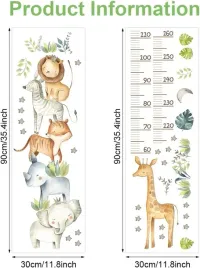 naklejka-scienna-miarka-wzrostu-dzieci-lesne-zwierzeta-60-160cm