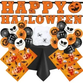 dekoracje-balony-obrus-girlanda-serwetki-pajeczyna-pajaki-na-halloween