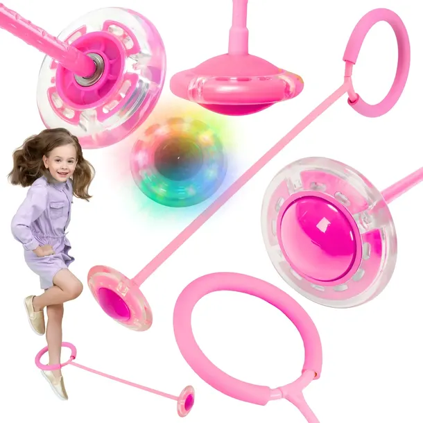 Skakanka na nogę HULA HOP skipper dla dzieci ŚWIECĄCA skip jump LED