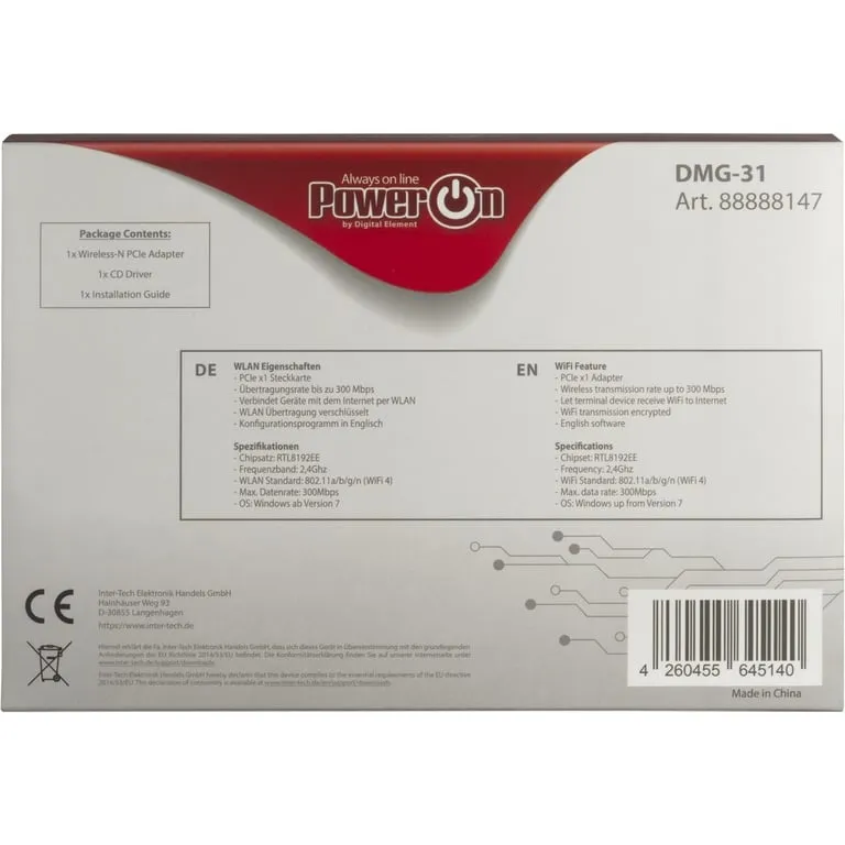 inter-tech-dmg-31-wewnetrzny-wlan-300-mbit-s