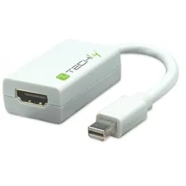 techly-304239-adapter-kablowy-015-m-mini-displayport-hdmi-bialy