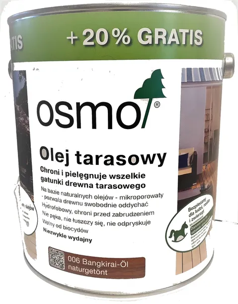 Osmo 006 Olej do tarasów 2,5l + 0,5l = 3 l Bangkiraj
