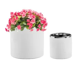 doniczka-ceramiczna-biala-srebrna-stylowa-modna-14x13cm-cylinder-walec