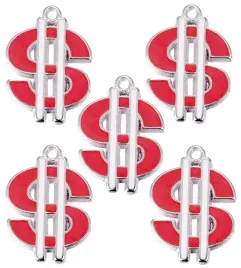 zawieszka-emaliowana-dolar-pieniadz-waluta-czerwony-do-bizuterii-metal-5szt