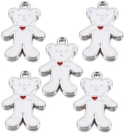 zawieszka-emaliowana-do-bizuterii-bransoletek-mis-misiek-charms-bialy-5szt