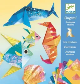 djeco-zestaw-artystyczny-metaliczne-origami-morskie-zwierzeta
