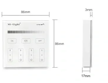 pilot-panel-milight-b1-mono-4-strefy-na-2x-aaa-kod-producenta-974a