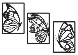 obraz-azurowy-dekoracja-scienna-3d-motyle-w-ramce-xl-panel-tryptyk-135x70cm