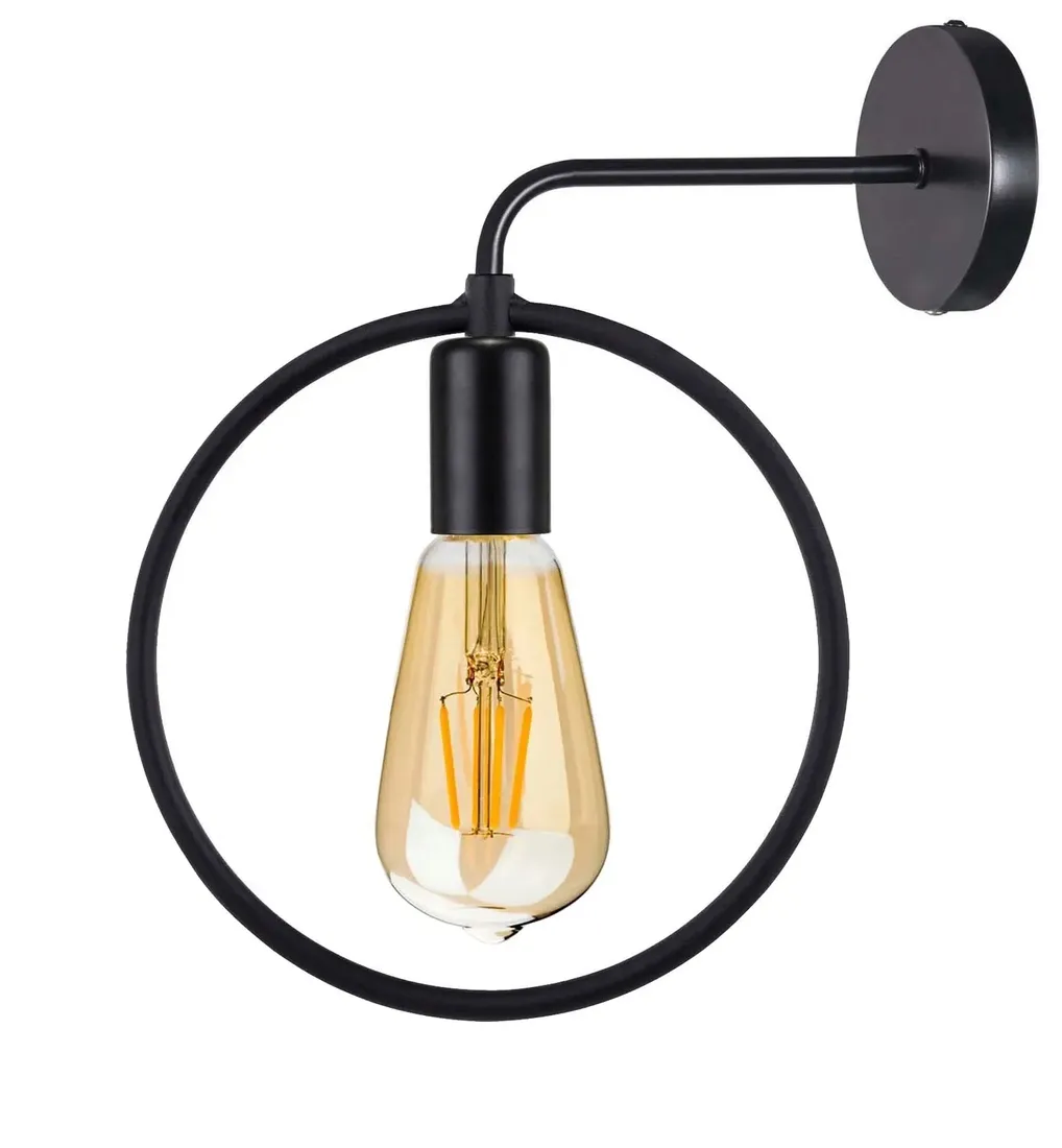 kinkiet-scienny-prosty-staly-loft-kolo-na-1x-e27-stan-nowy