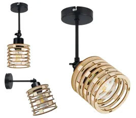 lampa-kinkiet-zyrandol-ruch-loft-sprezyna-drewno