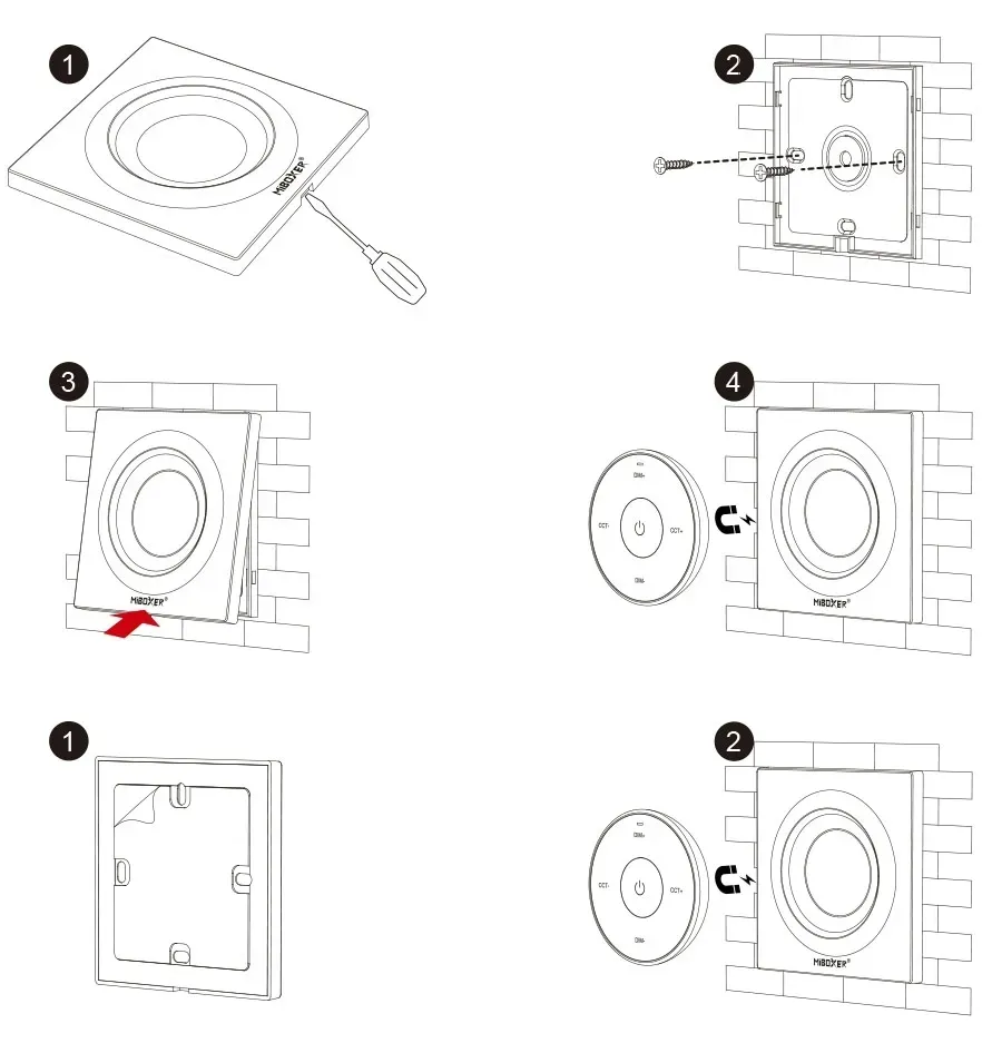 pilot-scienny-panel-milight-k2-bialy-tasm-led-mono-cct