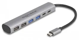 delock-6-portowy-koncentrator-usb-z-4-x-zenskim-zlaczem-usb-typ-a-i-2-x