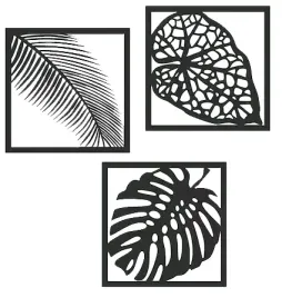 obraz-azurowy-dekoracja-scienna-3d-liscie-monstera-tryptyk-l-panel-120x40cm