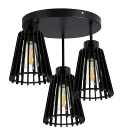 lampa-czarna-plafon-zyrandol-wysoki-staly-sufit-3-drewno-piramidka-eko
