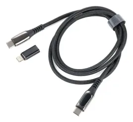 troika-cbl10-bk-kabel-usb-1-m-usb-c-usb-c-lightning-czarny