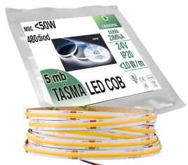 tasma-led-cob-24v-480-diod-na-metr-neon-biala-zimna-5m-linia-swiatla-led