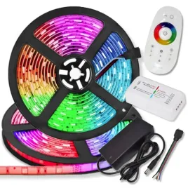 tasma-led-rgb-bialy-zestaw-5m-5050-kolorowe-na-pilota-pilot-z-zasilaczem