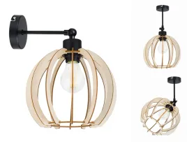lampa-kinkiet-scienny-regulowany-loft-kula-drewno