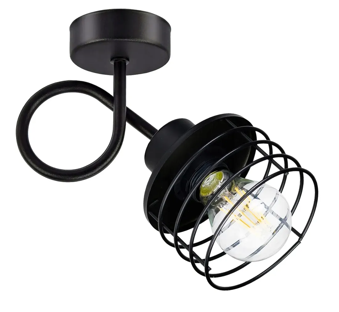 lampa-kinkiet-e27-scienny-staly-loft-drut-sprezyna-stan-nowy