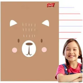 zeszyt-a5-w-trzy-linie-kolorowa-32-k-laminowany-cute-face-zwierzatka-unipap